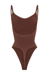 Alyssa Backless Shapewear Bodysuit - Espresso